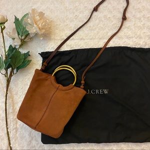 J crew suede bucket bag